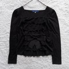 ✨美品✨ M'S GRACY エムズグレイシー黒長袖ブラウス　リボンM