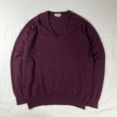 90sスコットランド製 エルエルビーン Vネック ラムウールニット llbean
