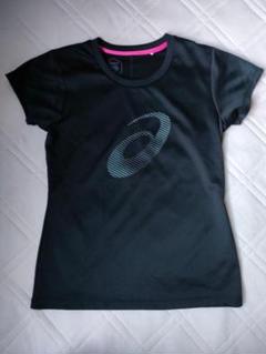 ASICS 半袖Tシャツ Mサイズ 黒(ブラック) レディース/WOMEN