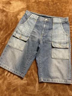 バーバリーブルーレーベルメンズ デニム ハーフパンツ ショートパンツ L新品同様