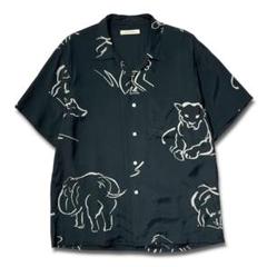 OLD JOE BRAND オープンカラーシャツ　半袖　ブラック OLDJOE(オールドジョー)ORIGINAL PRINTED OPEN COLLAR シャツ