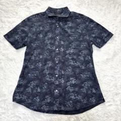 未使用　エポカウォモ　半袖Tシャツ　パイル生地　ネイビーチェック　サイズ46 ニッセン Tシャツ 半袖 クルーネック ポケット付Tシャツ お腹