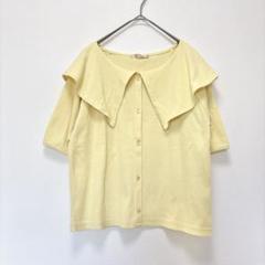 ems excite リブトップス セーラーカラー 半袖 フリーサイズ