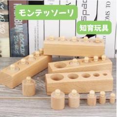 もも　モンテッソーリ　色板　第三の箱　円柱さし　ペグ差し　型はめ　木製 もも様専用 モンテッソーリ 色板 第三の箱 円柱さし ペグ差し 型