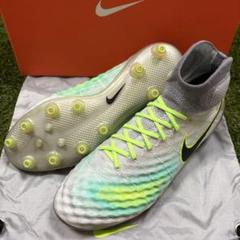 NIKE - マジスタオブラ AG-R 28cm 送料無料 NIKE ナイキ マジスタ オブラ FG(ゴールド×蛍光イエロー) 641322