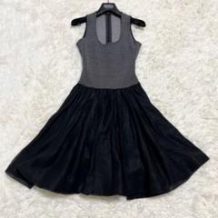 美品✨ クリスチャンディオール ロングワンピース ドッキング ギャザー ドット