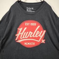 Hurley　半袖　Tシャツ　XL　ビッグプリント　ロゴ　サーフ　ブラック　古着