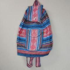 ■カラフルストライプリュック■【メキシコ製】ハンドメイド《新品未使用》