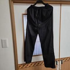 ブラックストレートパンツ ウエストゴム付き