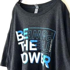 ネクストレベル BE THE POWER Tシャツ 2XL グレー灰色 古着