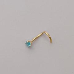 ✦20g3ゴールドカラー ボディピアス ライトブルー