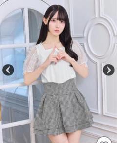 美脚スカート 千鳥柄 ギンガムチェック スカート S ミシェルマカロン似 美脚スカート 千鳥柄 ギンガムチェック スカート S ミシェル