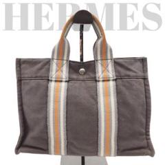 【極美品】HERMES フールトゥPM エールライン　カデナ付き　トートバッグ 2-2575【美品】エルメス エールライン トートバッグMM カデナ付