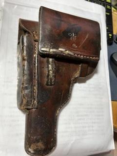 戦時ドイツ軍レザーホルスター（実物・1943年製・Waffenamt刻印） 戦時ドイツ軍レザーホルスター（実物・1943年製・Waffenamt刻印