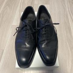 美品 ペルフェット パンチング シューズ 紺 26.5-27cm k1426
