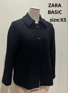 ザラベーシック ZARA BASIC コート ショート丈 レディース ブラック