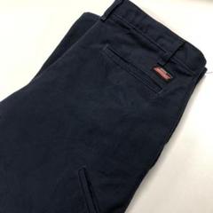 Dickies W38L32 ワークパンツ ネイビー メンズL