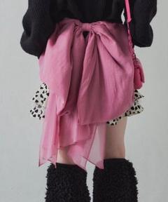 ラベルエチュード Very bigリボン ベルト ビスチェ ピンク 新品