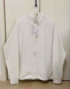 【新品】UNIQLO ドライEX UVカットフルジップパーカー オフホワイト L