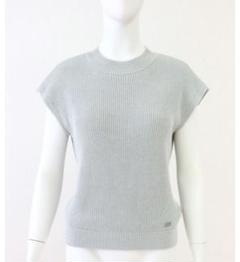 FOXEY フォクシー ロゴプレート ニット カットソー 七分袖 ベージュ 40 FOXEY 未使用品☆FOXEY フォクシー 39697 コットン ブレンド 7