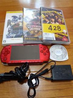 SONY PSP3000 本体 ラディアントレッド ＋ソフト4点