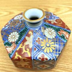 古伊万里花瓶　花挿し　古染付　古美術 江戸期 古伊万里 染付 二耳花瓶(花入、花器)(R-047195