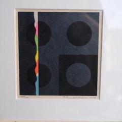 船坂芳助／シルクスクリーン／版画／黒丸 船坂芳助／シルクスクリーン／版画／黒丸 - メルカリ