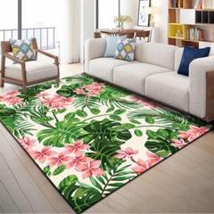 上品★100x140cm★長方形ラグ 洗えるラグ 滑り止め付 カーペット
