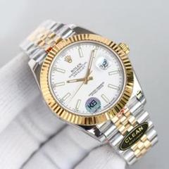 ROLEX 自動巻き 腕時計 ホワイト文字盤