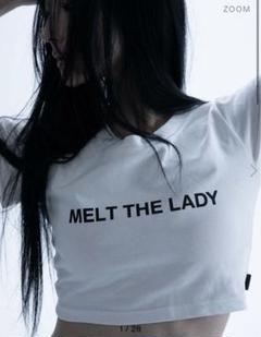 トップス melt the lady logo cropped tee meltthelady logo cropped tee black