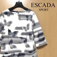 エスカーダスポーツ ESCADA SPORT ヴィンテージ風 チュニック ドイツ製 ESCADA エスカーダ 千鳥チェック切替 テーラード