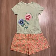 女児140 エイチアンドエム半袖Tシャツとユニクロキュロットパンツのセット