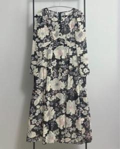 新品未使用✨ ジルスチュアート シアーワンピース 0 ブラック 花柄