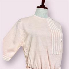vintageヴィンテージワンピースブラックストライプレトロUSA海外古着 アメリカ古着 ワンピース ヴィンテージ ストライプ ウエストゴム