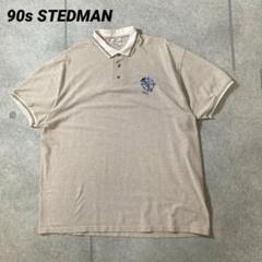 90s STEDMAN Hanes 半袖ポロシャツ　建築家　企業ロゴ刺繍　XL