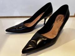 8900□PRADA プラダ パンプス パテントレザー ブラックbc11yt