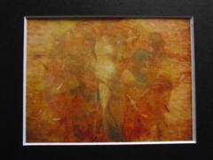 荒木尚、【ロンド（輪舞曲）】、希少な大判額装用画集より、美品、日本人画家 荒木尚、【ロンド（輪舞曲）】、希少な大判額装用画集より、美品
