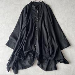✨美品✨萌 モユル シャツ ワンピース アートデザイン バンドカラー チュニック ✨美品✨萌 モユル シャツ ワンピース アートデザイン バンド