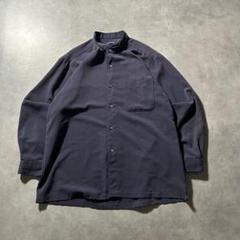 Vintage collarless patchwork shirt