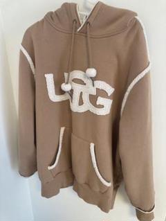 希少☆UGG×TELFARコラボ ボアパーカー　ブラウン　ホワイト　美品　S 希少☆UGG×TELFARコラボ ボアパーカーブラウンホワイト美品S