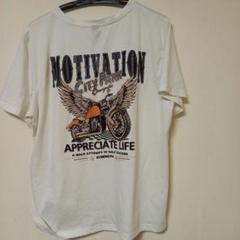 ゆったりサイズXL　MOTIVATION バイクデザイン Tシャツバックプリント