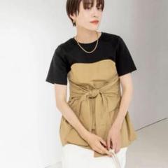 【美品】ノーリーズ　NOLLEY'S ビスチェTシャツ　ベージュ　38