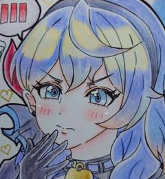 ブルーアーカイブ 天雨アコ 手描きイラスト ファンアート