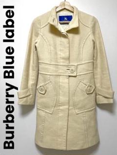 美品☆バーバリーブルーレーベル ロングコート アンゴラ混 ノバ ...