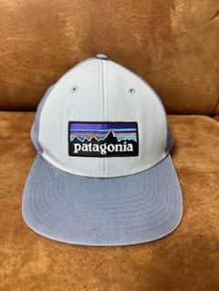 patagonia 刺繍ロゴ キャップ 青