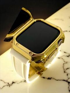 Apple Watch 46mm ラバーバンドベルト & カバーケースセット@f