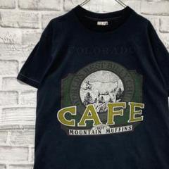 USA製90sヴィンテージTシャツ！シングルステッチ　ブラック半袖古着M715