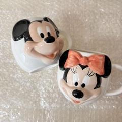 ディズニー アプローズ社製 ミニー ミッキー フェイスマグ ヴィンテージ コップ APPLAUSE・Mickey Mouse Face Mag/ミッキーマウス・フェイス