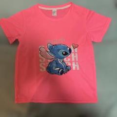 子供服・リロアンドスティッチピンクのTシャツ120