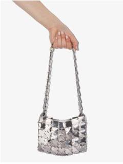 PACO RABANNE シルバー ナノ SQUARE ショルダー バッグ Rabanne Iconic 1969 ショルダーバッグ ナノ | シルバートーン